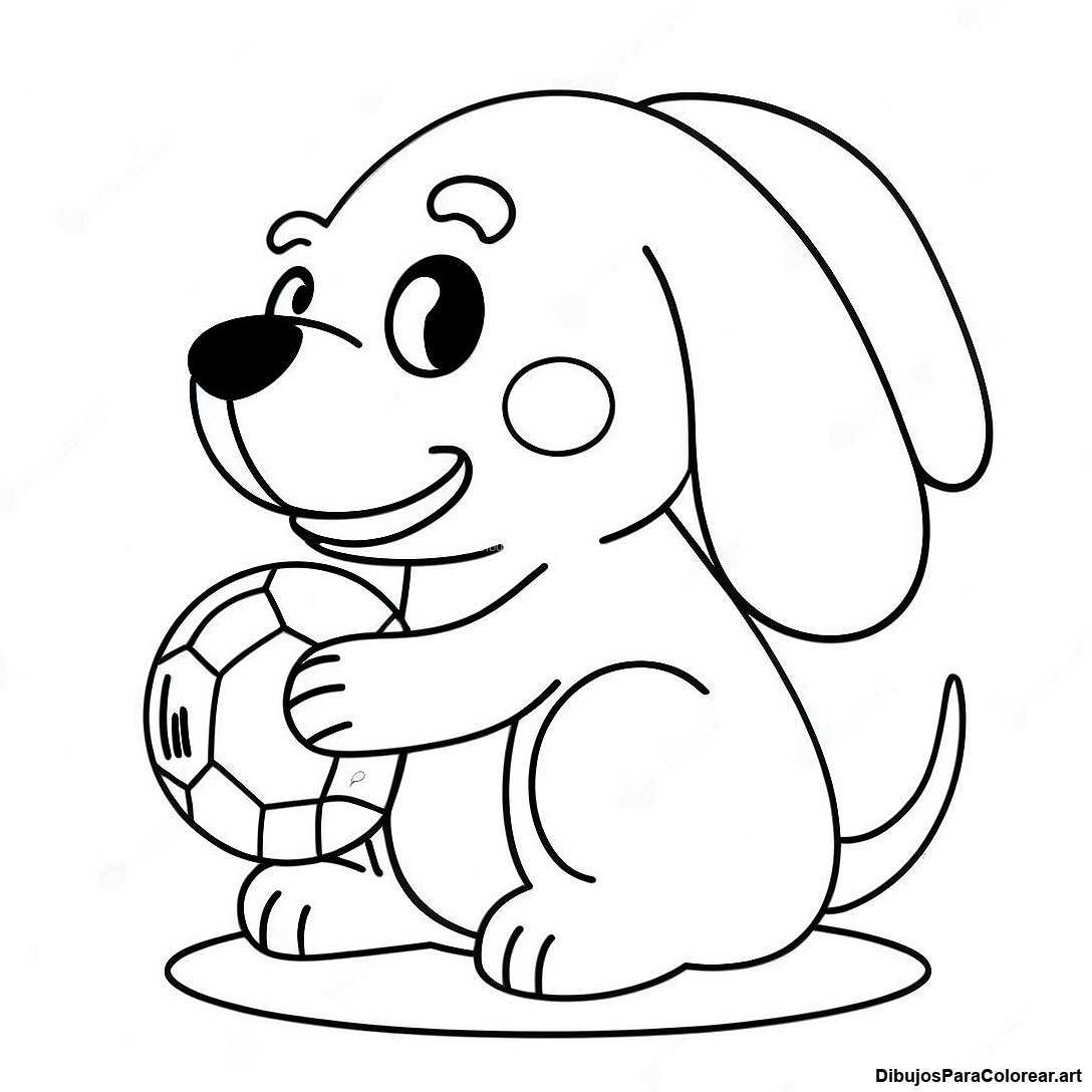 Pagina Para Colorear De Cachorro Adorable Jugando Con Una Pelota 77499 20112