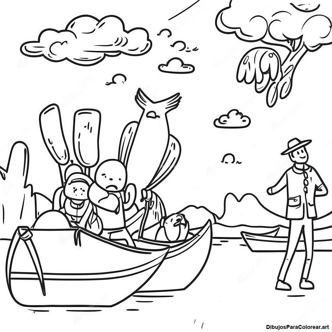 Pagina Para Colorear De Escena Colorida De La Pelicula Migracion 94332 33546