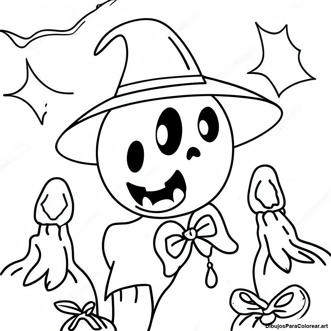Pagina Para Colorear De Halloween Espeluznante De Bobbie Goods 138389 69736