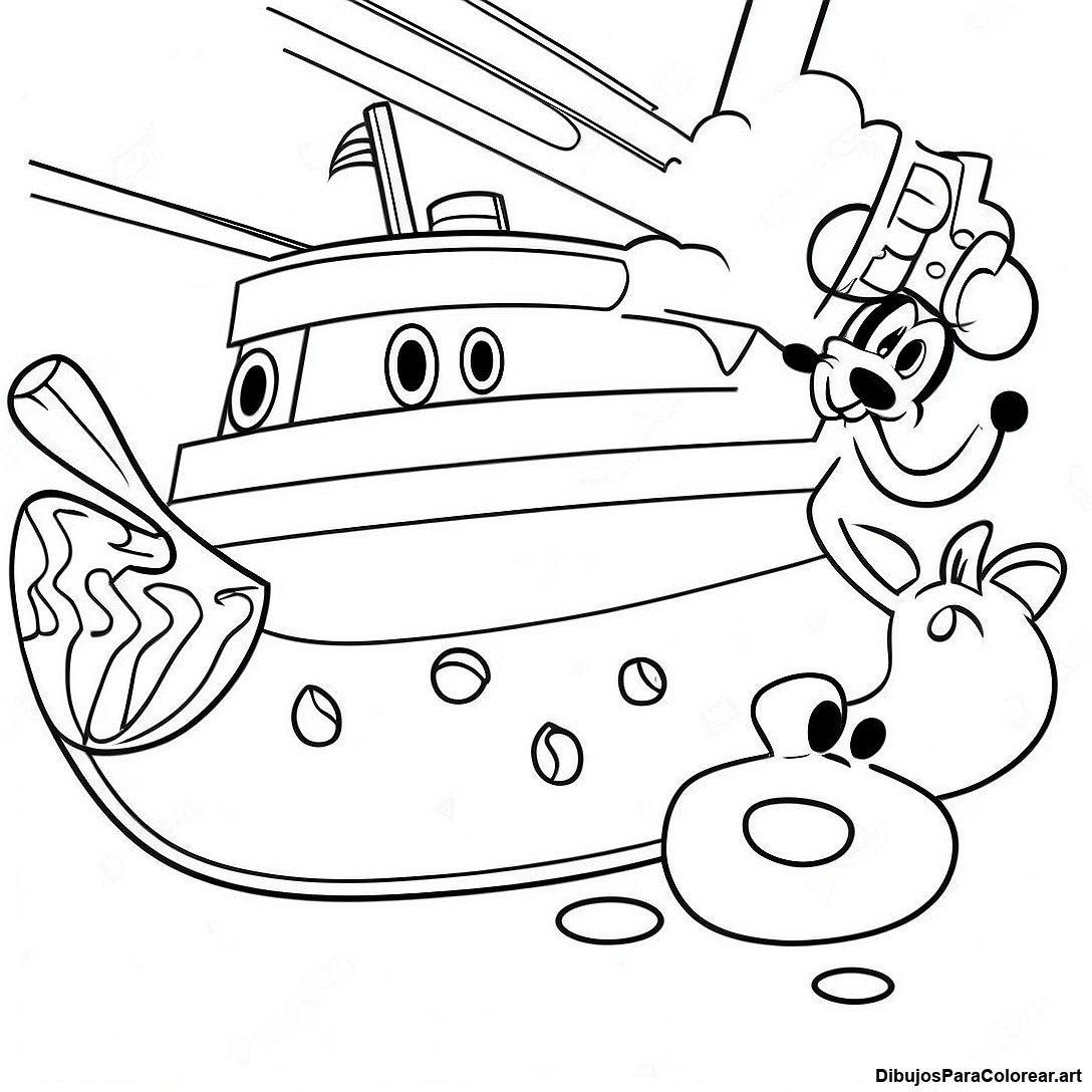 Pagina Para Colorear De Las Divertidas Actividades Del Crucero De Disney 107490 44648