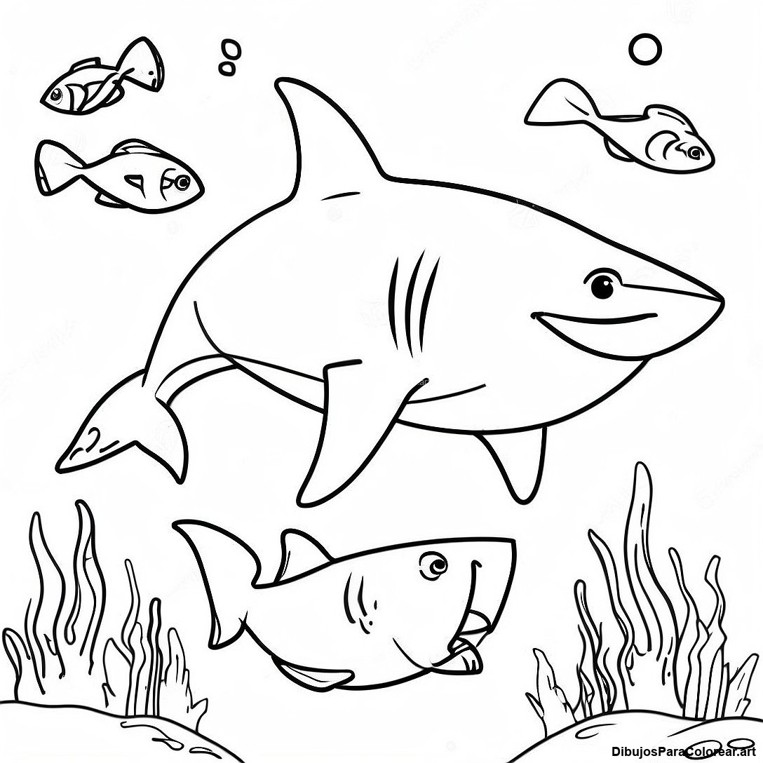 Pagina Para Colorear De Megalodon Nadando De Manera Realista 72569 16292