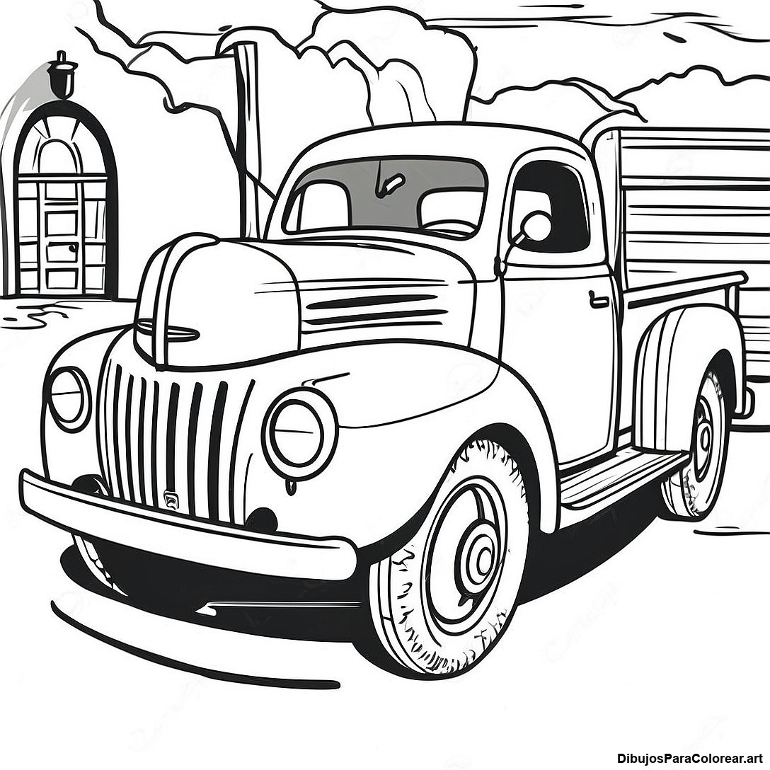 Pagina Para Colorear De Un Camion Ford Vintage 80900 22738