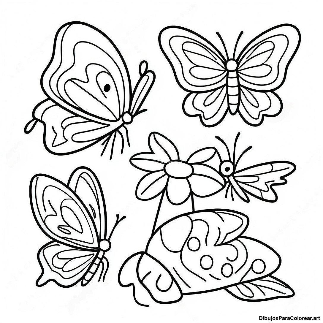 Pagina Para Colorear Del Ciclo De Vida De La Mariposa Realista 101732 40150