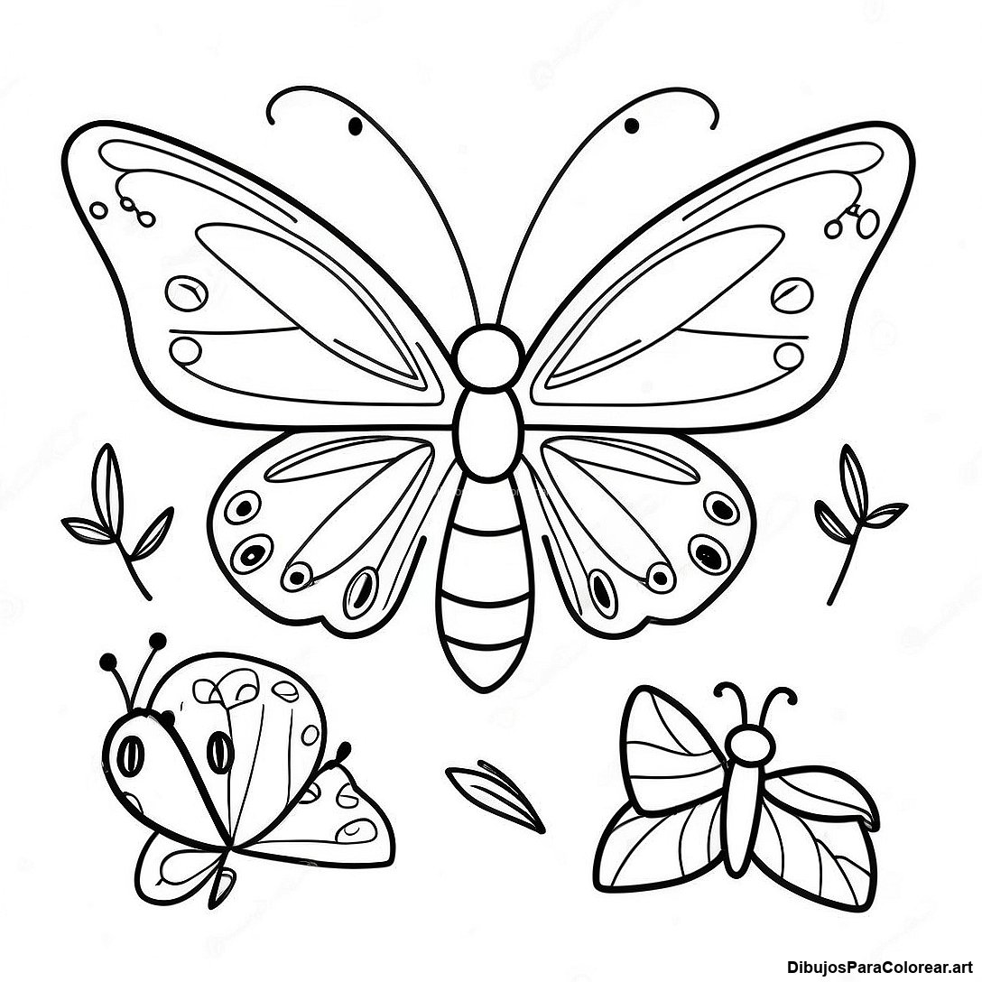 Pagina Para Colorear Del Ciclo De Vida De La Mariposa Realista 101732 40152
