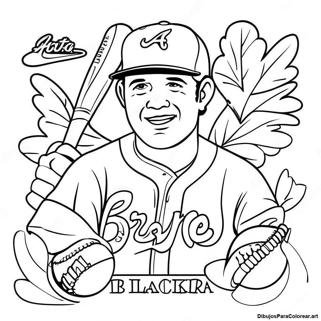 Pagina Para Colorear Vintage De Los Atlanta Braves 97495 36416