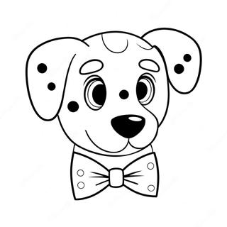 Pagina Para Colorear De Dalmata Adorable Con Pajarita 100039-38717