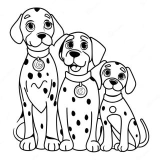 Pagina Para Colorear De Familia Dalmata 100040-38721