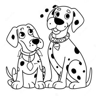 Pagina Para Colorear De Familia Dalmata 100040-38722