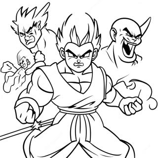 Pagina Para Colorear De Gohan Bestia Luchando Contra Villanos 100167-38814