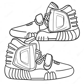 Zapato Yeezy Páginas Para Colorear