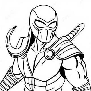 Pagina Para Colorear De Escorpion De Mortal Kombat 100419-39007