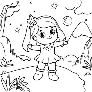 Pagina Para Colorear De Rainbow Brite En Un Paisaje Magico 100498-39080