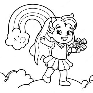 Pagina Para Colorear De Rainbow Brite Sosteniendo Un Arcoiris 100499-39082