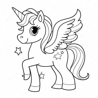 Unicornio Adorable Y Lindo Páginas Para Colorear