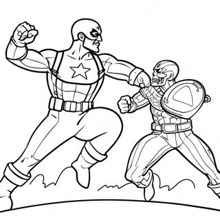 Pagina Para Colorear De Capitan America Vs Red Skull 10059-1136