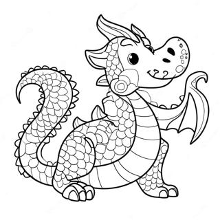 Pagina Para Colorear De Dragon Jugueton Del Zodiaco Chino 100726-39249