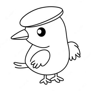 Pagina Para Colorear De Paloma Linda De Mo Willems Con Sombrero 100831 39339