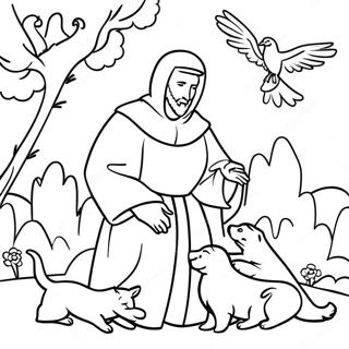 Pagina Para Colorear De San Francisco Con Animales 101115 39561