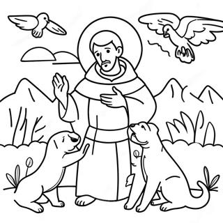 Pagina Para Colorear De San Francisco Con Animales 101115 39564