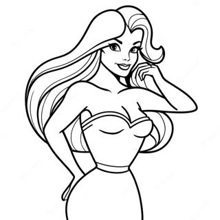 Pagina Para Colorear De Jessica Rabbit En Pose Glamorosa 101241-39649