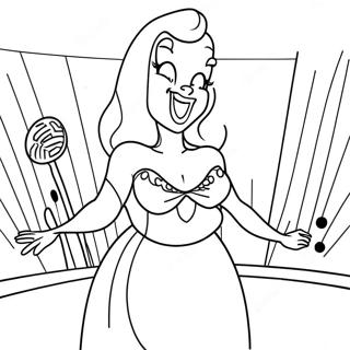 Pagina Para Colorear De Jessica Rabbit Cantando En El Escenario 101242-39653