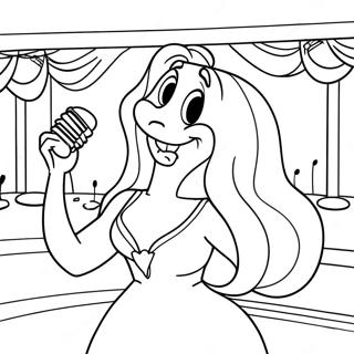 Pagina Para Colorear De Jessica Rabbit Cantando En El Escenario 101242-39654