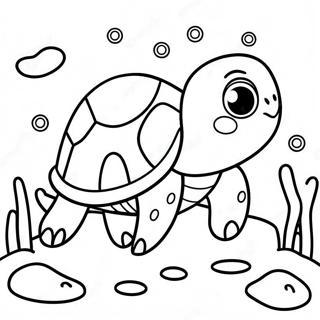 Pagina Para Colorear De Una Linda Tortuga Marina Bebe 101292-39798