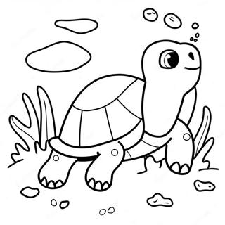 Pagina Para Colorear De Una Linda Tortuga Marina Bebe 101292-39800