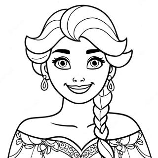 Frozen 2 Elsa Pelo Suelto Páginas Para Colorear