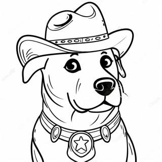 Sheriff Labrador Páginas Para Colorear