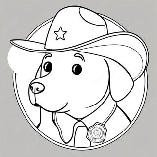 Pagina Para Colorear De Labrador Sheriff Lindos Con Insignia 101678-40097