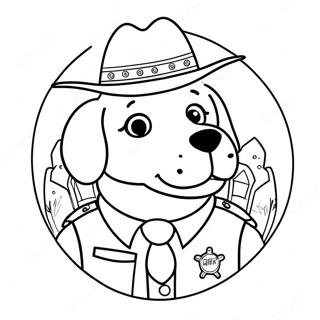 Pagina Para Colorear De Labrador Sheriff Lindos Con Insignia 101678-40098