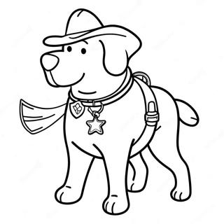 Pagina Para Colorear De Labrador Sheriff Valiente En Accion 101679 40103