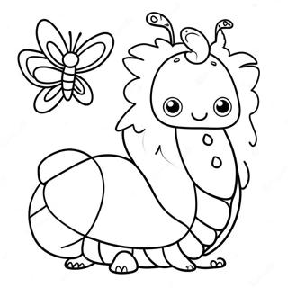 Pagina Para Colorear De La Transformacion De Una Oruga Linda A Mariposa 101731-40146
