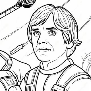 Pagina Para Colorear De Luke Skywalker En Caza X Wing 102195-40509