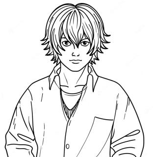 Pagina Para Colorear De L Lawliet En Accion 102451 40702