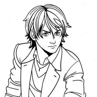 Pagina Para Colorear De L Lawliet En Accion 102451 40704