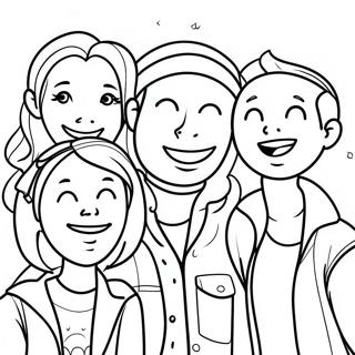 Pagina Para Colorear De Amigos Victoriosos Riendose 102813-40985