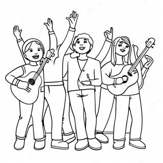 Pagina Para Colorear De Actuacion Musical Victoriosa 102814-40989