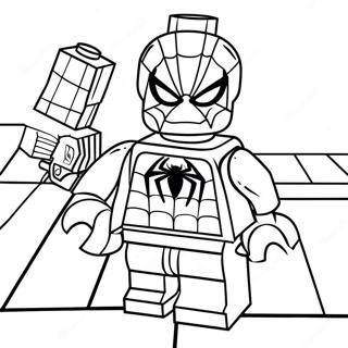 Spiderman Lego Páginas Para Colorear