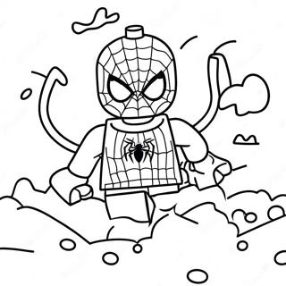 Pagina Para Colorear De Batalla Epica De Spiderman Lego 102839-41009