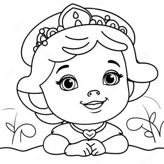 Bebé Princesa Linda Páginas Para Colorear