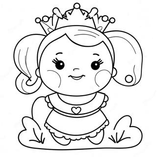 Pagina Para Colorear De Una Linda Princesa Bebe 102913-41054