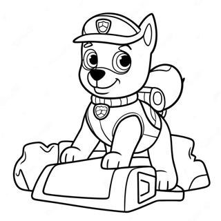 Pagina Para Colorear De Rubble Con Equipo De Construccion De Paw Patrol 102942 41086
