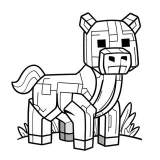 Animal De Minecraft Páginas Para Colorear