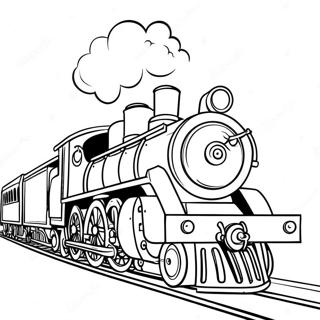 Pagina Para Colorear De Tren De Vapor Colorido 103222-41298