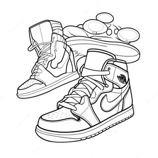 Jordan 1 Páginas Para Colorear