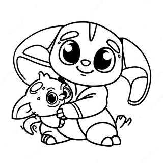 Pagina Para Colorear De Stitch Y Baby Yoda Lindo 103788-41740