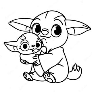 Pagina Para Colorear De Stitch Jugueton Con Baby Yoda 103790-41747