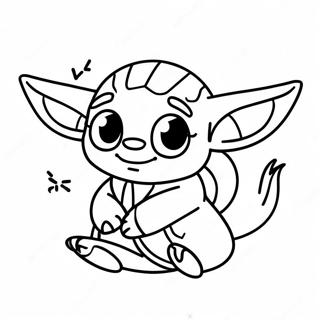 Pagina Para Colorear De Stitch Jugueton Con Baby Yoda 103790-41748